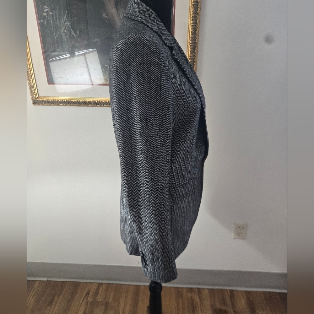 Rebecca Minkoff Herringbone Wool Blend Blazer - Picture 7 of 8